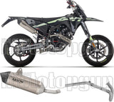 Complete Non-Catalytic Exhaust System With Sound Certification Icon Titanium Carby End Cap - Arrow Special Parts Compatible With Fantic Motor Xef 125 (2025-2026)