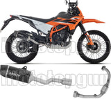 Complete Non-Catalytic Exhaust System With Sound Certification Indy-Race Evo Black Aluminium Carby End Cap - Arrow Special Parts Compatible With Ktm 125 Smc-R (2025-2026)
