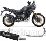 Complete Non-Catalytic Exhaust System With Sound Certification Indy-Race Evo Black Aluminium Steel End Cap - Arrow Special Parts Compatible With Voge Valico 800 Dsx Rally (2025-2026)
