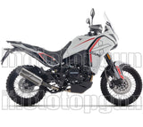 Complete Non-Catalytic Exhaust System With Sound Certification Indy-Race Evo Black Aluminium Carby End Cap - Arrow Special Parts Compatible With Moto Morini X-Cape 700 (2025-2026)