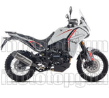 Complete Non-Catalytic Exhaust System With Sound Certification Indy-Race Evo Black Aluminium Carby End Cap - Arrow Special Parts Compatible With Moto Morini X-Cape 700 (2025-2026)