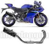 Complete Catalytic Exhaust System With Sound Certification Indy-Race Evo Black Aluminium Carby End Cap - Arrow Special Parts Compatible With Yamaha Yzf R9 (2025)