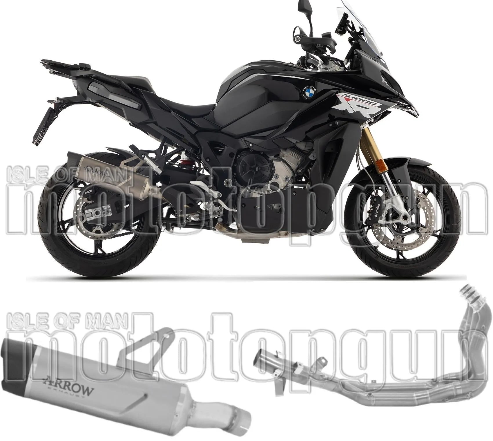 Complete Non-Catalytic Exhaust System With Sound Certification Indy-Race Evo Titanium Carby End Cap - Arrow Special Parts Compatible With Bmw S 1000 Xr (2024-2026)