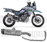 Complete Non-Catalytic Exhaust System With Sound Certification Indy-Race Evo Titanium Carbon - Arrow Special Parts Compatible With Cfmoto 450 Mt (2024)