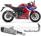 Complete Non-Catalytic Exhaust System With Sound Certification Indy-Race Evo Titanium Carbon - Arrow Special Parts Compatible With Honda Cbr 500 R (2024-2026)