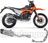 Complete Non-Catalytic Exhaust System With Sound Certification Indy-Race Evo Titanium Carby End Cap - Arrow Special Parts Compatible With Ktm 125 Enduro R (2025-2026)