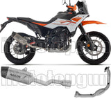 Complete Non-Catalytic Exhaust System With Sound Certification Indy-Race Evo Titanium Carby End Cap - Arrow Special Parts Compatible With Ktm 390 Adventure R (2025-2026)