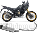 Complete Non-Catalytic Exhaust System With Sound Certification Indy-Race Evo Titanium Steel End Cap - Arrow Special Parts Compatible With Voge Valico 800 Dsx Rally (2025-2026)
