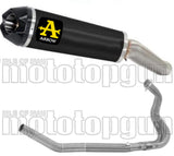 Complete Non-Catalytic Exhaust System With Sound Certification Indy-Race Black Aluminium Carbon - Arrow Special Parts Compatible With Kawasaki Ninja 400 (2023)