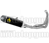 Complete Non-Catalytic Exhaust System With Sound Certification Indy-Race Black Aluminium Carbon - Arrow Special Parts Compatible With Kawasaki Ninja 650 (2021-2023)