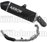 Complete Non-Catalytic Exhaust System With Sound Certification Indy-Race Evo Black Aluminium Carby End Cap - Arrow Special Parts Compatible With Aprilia Tuareg 660 (2025-2026)