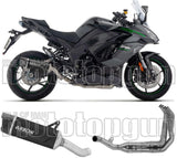 Complete Non-Catalytic Exhaust System With Sound Certification Indy-Race Evo Black Aluminium Carby End Cap - Arrow Special Parts Compatible With Kawasaki Ninja 1100 Sx (2025-2026)