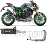 Complete Non-Catalytic Exhaust System With Sound Certification Indy-Race Evo Black Aluminium Carby End Cap - Arrow Special Parts Compatible With Kawasaki Z 900 (2025-2026)