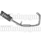 Complete Catalytic Exhaust System With Sound Certification Indy-Race Evo Black Aluminium Carby End Cap - Arrow Special Parts Compatible With Yamaha Mt-07 (2025-2026)