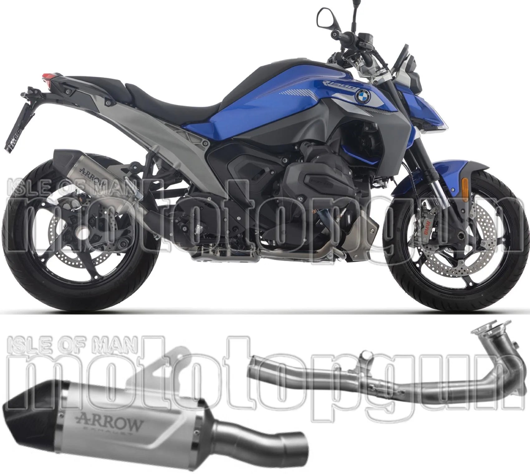Complete Non-Catalytic Exhaust System With Sound Certification Indy-Race Evo Titanium Carby End Cap - Arrow Special Parts Compatible With Bmw R 1300 (2025-2026)