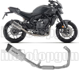 Complete Non-Catalytic Exhaust System With Sound Certification Indy-Race Evo Titanium Carby End Cap - Arrow Special Parts Compatible With Yamaha Mt-07 (2025-2026)