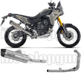 Complete Non-Catalytic Exhaust System With Sound Certification Indy-Race Evo Titanium Carby End Cap - Arrow Special Parts Compatible With Yamaha Ténéré 700 (2025-2026)