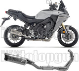 Complete Catalytic Exhaust System With Sound Certification Indy-Race Evo Titanium Carby End Cap - Arrow Special Parts Compatible With Yamaha Tracer 9 (2025-2026)