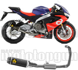 Complete Catalytic Exhaust System With Sound Certification Indy-Race Black Aluminium Carbon - Arrow Special Parts Compatible With Aprilia Tuono 660 (2021-2024)