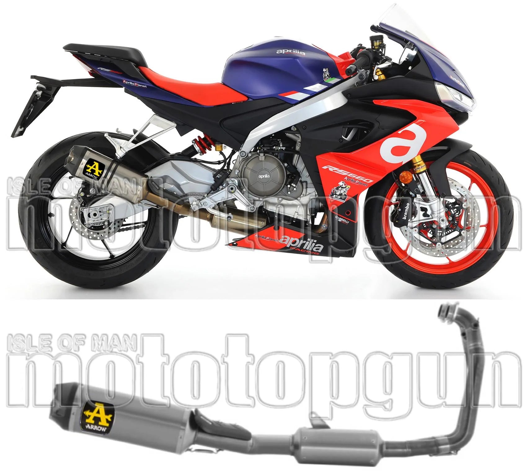 Complete Catalytic Exhaust System With Sound Certification Indy-Race Titanium Carbon - Arrow Special Parts Compatible With Aprilia Tuono 660 (2021-2024)