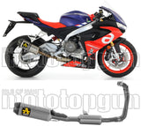 Complete Non-Catalytic Exhaust System With Sound Certification Indy-Race Titanium Carbon - Arrow Special Parts Compatible With Aprilia Tuono 660 (2021-2024)