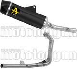Complete Non-Catalytic Exhaust System With Sound Certification Indy-Race Black Aluminium Carby End Cap - Arrow Special Parts Compatible With Yamaha Ténéré 700 (2025-2026)