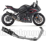 Complete Catalytic Exhaust System With Sound Certification Indy-Race Evo Black Aluminium Carby End Cap - Arrow Special Parts Compatible With Honda Cbr 650 R (2024-2026)