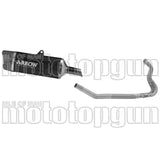 Complete Non-Catalytic Exhaust System With Sound Certification Indy-Race Evo Black Aluminium Carbon - Arrow Special Parts Compatible With Kawasaki Z 500 (2024-2026)