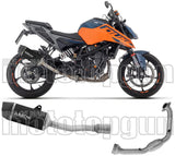 Complete Non-Catalytic Exhaust System With Sound Certification Indy-Race Black Aluminium Carbon - Arrow Special Parts Compatible With Ktm 125 Duke (2024-2026)