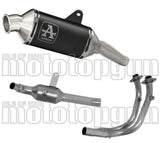Complete Non-Catalytic Exhaust System With Sound Certification Indy-Race Black Aluminium Stainless Steel - Arrow Special Parts Compatible With Moto Morini X-Cape 650 (2022-2025)