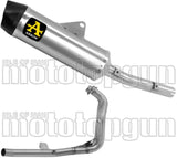 Complete Non-Catalytic Exhaust System With Sound Certification Indy-Race Titanium Carby End Cap - Arrow Special Parts Compatible With Yamaha Ténéré 700 (2025-2026)
