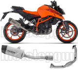 Complete Non-Catalytic Exhaust System With Sound Certification Indy-Race Titanium Carbon - Arrow Special Parts Compatible With Ktm 390 Duke (2024-2026)
