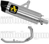 Complete Non-Catalytic Exhaust System With Sound Certification Maxi Race-Tech Titanium Carbon - Arrow Special Parts Compatible With Honda Crf 1100 L Africa Twin (2024-2026)
