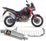 Complete Non-Catalytic Exhaust System With Sound Certification Maxi Race-Tech Titanium Stainless Steel - Arrow Special Parts Compatible With Honda Crf 1100 L Africa Twin (2024-2026)