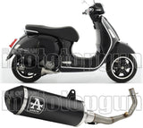Complete Catalytic Exhaust System With Sound Certification Urban Black Aluminium Black Aluminium - Arrow Special Parts Compatible With Piaggio Vespa Gtv 300 (2023-2024)