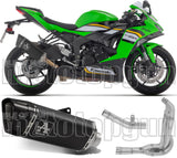 Complete Non-Catalytic Exhaust System With Sound Certification Pista Titanium Carbon - Arrow Special Parts Compatible With Kawasaki Zx 6R 636 (2024-2026)