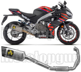 Complete Catalytic Exhaust System With Sound Certification Pista Titanium Carbon - Arrow Special Parts Compatible With Aprilia Rs 457 (2024-2025)
