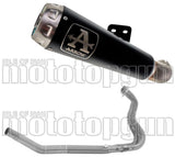 Complete Non-Catalytic Exhaust System With Sound Certification Pro-Race Black Nichrom Stainless Steel - Arrow Special Parts Compatible With Kawasaki Z 400 (2023)