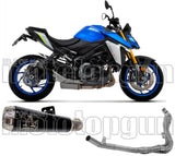 Complete Non-Catalytic Exhaust System With Sound Certification Pro-Race Black Nichrom Stainless Steel - Arrow Special Parts Compatible With Suzuki Gsx-S 1000 (2021-2024)