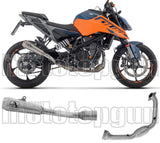 Complete Non-Catalytic Exhaust System With Sound Certification Pro-Race Nichrom - Arrow Special Parts Compatible With Ktm 125 Duke (2024-2026)