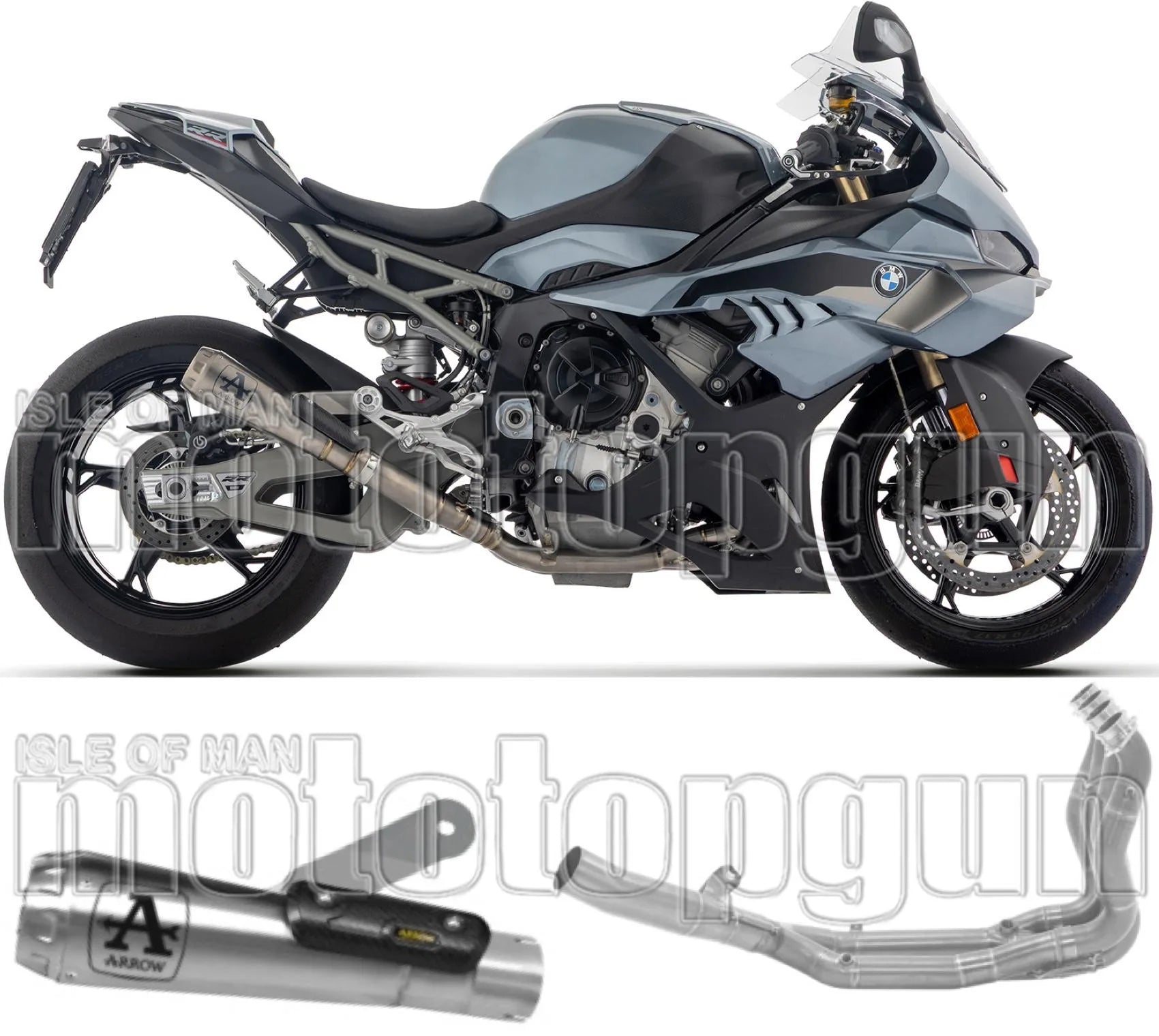 Complete Non-Catalytic Exhaust System With Sound Certification Pro-Race Nichrom Aluminium End Cap - Arrow Special Parts Compatible With Bmw S 1000 Rr (2025-2026)