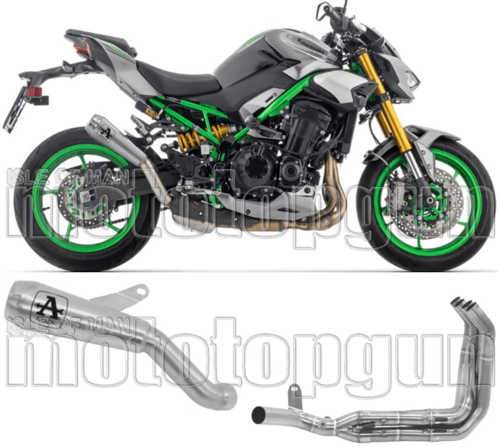 Complete Non-Catalytic Exhaust System With Sound Certification Pro-Race Titanium - Arrow Special Parts Compatible With Kawasaki Z 900 (2025-2026)