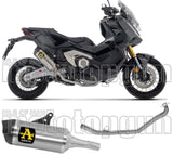 Complete Non-Catalytic Exhaust System With Sound Certification Race-Tech Short Aluminium Carby End Cap - Arrow Special Parts Compatible With Honda X-Adv 750 (2025-2026)
