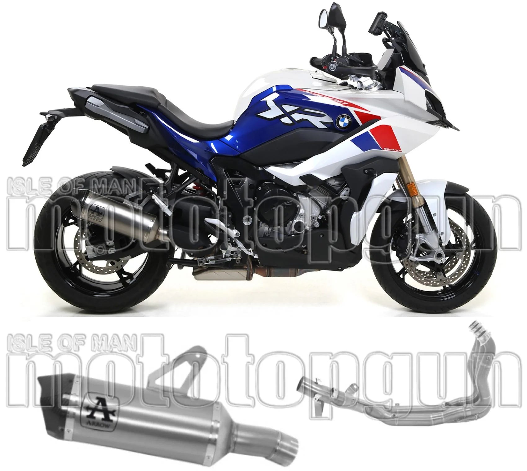 Complete Non-Catalytic Exhaust System With Sound Certification Race-Tech Titanium Carbon - Arrow Special Parts Compatible With Bmw S 1000 Xr (2020-2023)