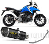 Complete Non-Catalytic Exhaust System With Sound Certification Race-Tech Black Aluminium Carbon - Arrow Special Parts Compatible With Honda Nc 750 X (2021-2022)