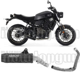 Complete Catalytic Exhaust System With Sound Certification Rebel Black Aluminium Carbon - Arrow Special Parts Compatible With Yamaha Xsr 700 (2021-2024)
