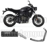Complete Catalytic Exhaust System With Sound Certification Rebel Black Aluminium Black Aluminium - Arrow Special Parts Compatible With Yamaha Xsr 700 (2021-2024)