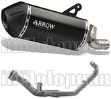 Complete Non-Catalytic Exhaust System With Sound Certification Sonora Black Titanium Carbon - Arrow Special Parts Compatible With Ktm 1290 Superadventure S (2021-2024)