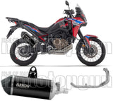 Complete Non-Catalytic Exhaust System With Sound Certification Sonora Black Titanium Carbon - Arrow Special Parts Compatible With Honda Crf 1100 L Africa Twin (2024-2026)