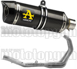 Complete Non-Catalytic Exhaust System With Sound Certification Thunder Carbon Carbon - Arrow Special Parts Compatible With Yamaha Mt-09 (2021-2023)